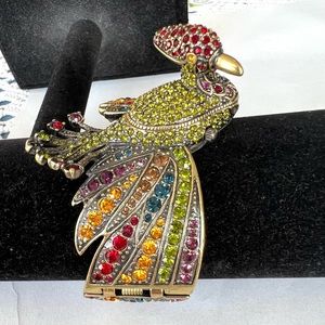 Heidi Daus “Bird of Paradise” Vintage Swarovski Crystals Bracelet Watch